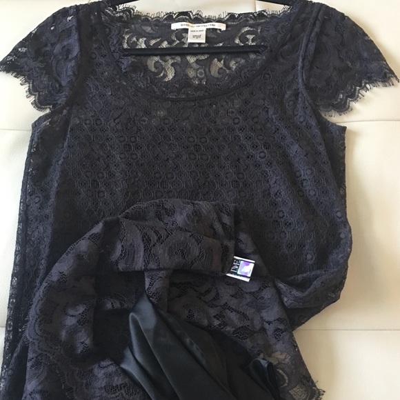 DVF Black Lace Dress - EUC - Picture 7 of 8